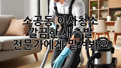 소공동 이사청소: 깔끔한 새출발, 전문가에게 맡겨봐요!